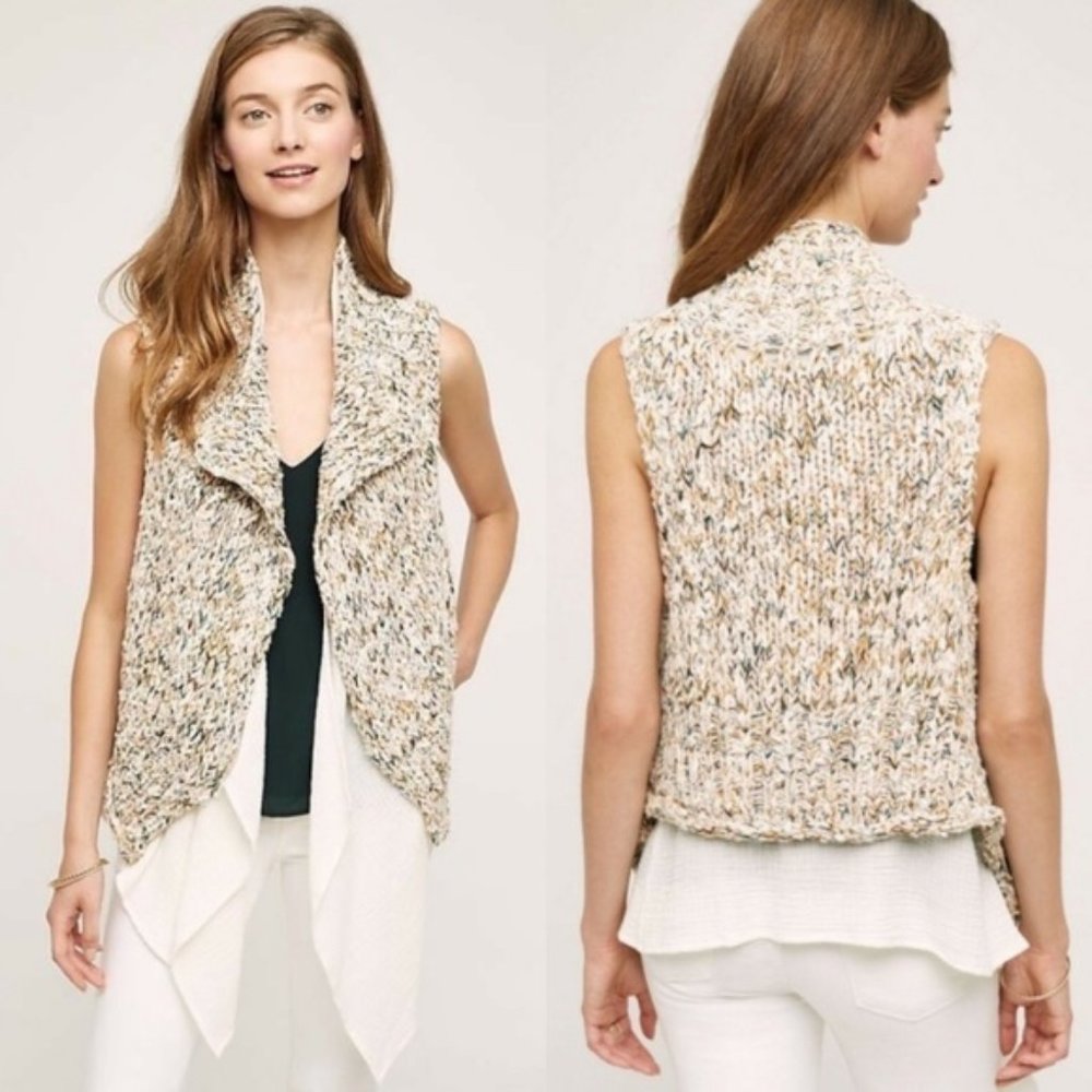 Anthro | Knitted & Knotted Caprea Marled Vest